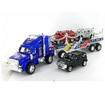 GRAND CAMION AMÉRICAIN AVEC 3 VOITURES
