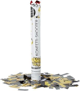 Canon à confettis – Couleur: Noir-Jaune - 40 cm - Partypopper (10 pcs.)