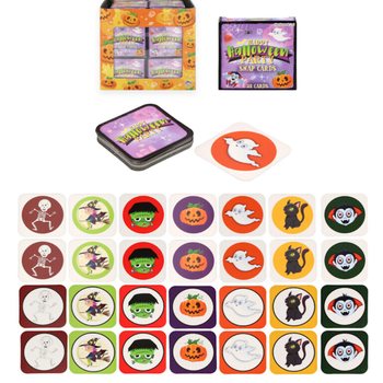 PETITS JEUX DE M&Eacute;MOIRE - MOD&Egrave;LE : HALLOWEEN - EN PR&Eacute;SENTOIR (64 pcs)