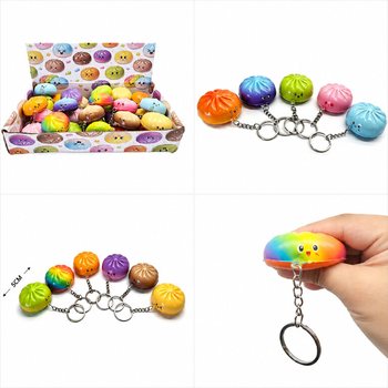 RAGE - PORTE-CL&Eacute;S SQUISHY DUMPLING - COULEURS MIXTES - EN PR&Eacute;SENTOIR (24 pcs.)