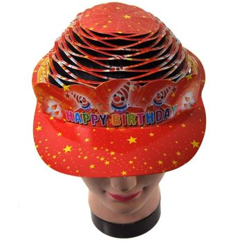 6 CHAPEAUX D'ANNIVERSAIRE SPIRALE EN SACHET (6 pcs)