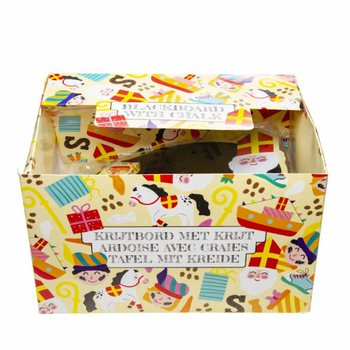 Ardoise de Saint-Nicolas avec bo&icirc;te de craies (24 pcs.)