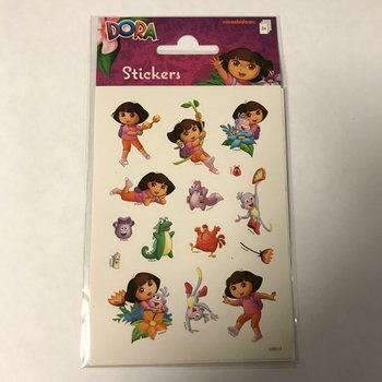 Planche de Stickers : Dora, Dim. 16 x 9 cm (10 pcs)