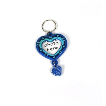Porte-clés Photo Coeur - Bleu (35 pcs)