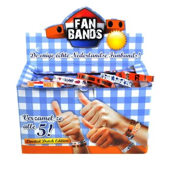 ***PRIX CHOC*** BRACELETS FAN HOLLANDE EN PR&Eacute;SENTOIR (160 pcs)