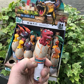 Baguettes de Bulles de Savon Dinosaure 3D (24 pi&egrave;ces en pr&eacute;sentoir)
