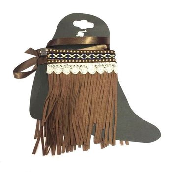 Décoration de Bottes de Luxe à Franges Marron (1 pc)