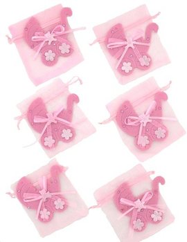 Sachet Cadeau de Naissance - Rose B&eacute;b&eacute; (12 pcs)