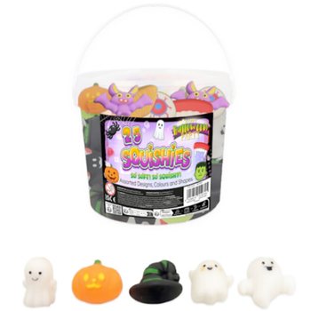 MIX FIGURINES SQUISHY HALLOWEEN EN SEAU (25 pcs)