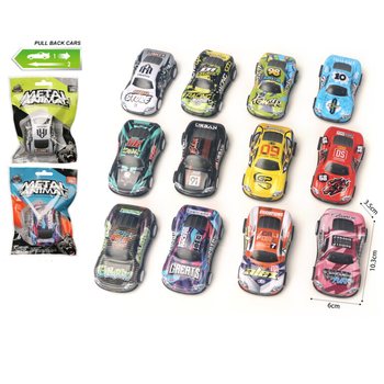 Voitures de Course en M&eacute;tal Pull Back en Sac Cadeau (24 pi&egrave;ces)