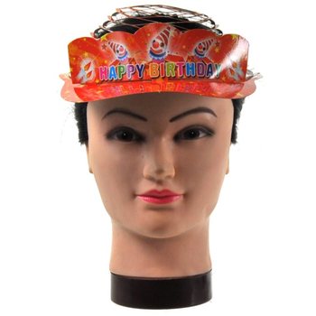 6 CHAPEAUX D'ANNIVERSAIRE SPIRALE EN SACHET (6 pcs)