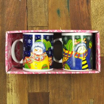 Lot de 2 Mugs de Noël en Coffret Cadeau