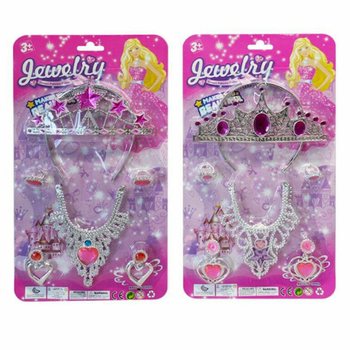 SET DE BEAUT&Eacute; PRINCESSE AVEC DIAD&Egrave;ME, BOUCLES D'OREILLES, COLLIER ET BAGUES