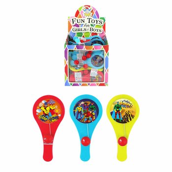 Jeu de Paddle Bat Super-héros - Présentoir (96 pièces)