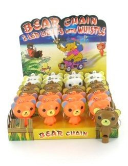 Porte-clés Ours avec Sifflet (24 pcs)