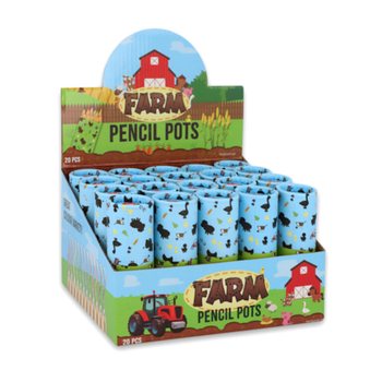 12x CRAYONS DE COULEUR EN TUBE : MOD&Egrave;LE FERME - EN PR&Eacute;SENTOIR (20 pcs)