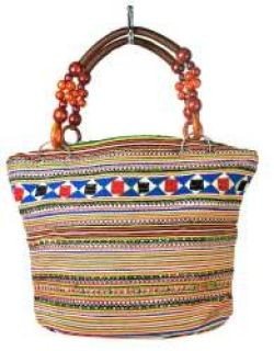 Sac B-FAIR Beads avec Anse en Perles - Marron (1 pc)