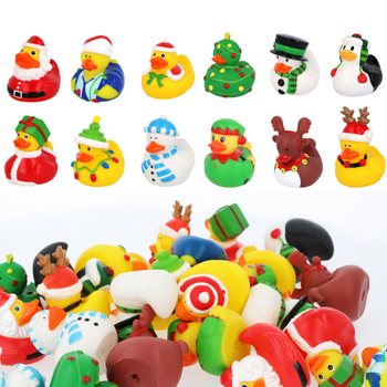 Mix Canards de Bain de No&euml;l 6cm (12 pi&egrave;ces) - Cadeaux Festifs
