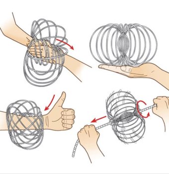 **RAGE 2018** Magic Rings / Flow Rings - Anneau Magique 3D Cin&eacute;tique - MULTICOLORE | SUR CARTE (10 pcs)