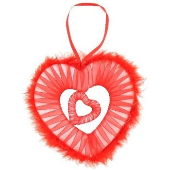 Cœur Décoratif Rouge (Lot de 2)