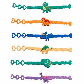 BRACELETS EN SILICONE DINOSAURE (12 PIÈCES)