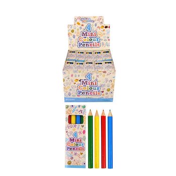 SET DE 4 PETITS CRAYONS DE COULEUR EN BOÎTE EN PRÉSENTOIR (120 pces)