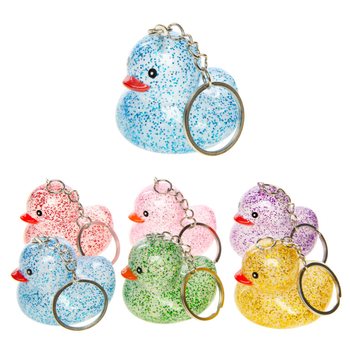 Porte-clés Canards à Paillettes - Couleurs Mixtes (12 pièces)