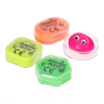 P&acirc;te &agrave; Modeler Rebondissante avec Yeux en Pr&eacute;sentoir (48 pcs)