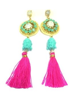 Boucles d'oreilles style Ibiza Bouddha (1 pc)