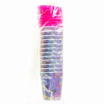 GOBELET / POT &Agrave; GLACE AVEC PAILLE &ndash; LICORNE (12 pcs)