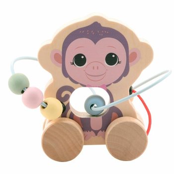 JOUECO - Labyrinthe &agrave; Perles en Bois Animaux Sauvages - &Agrave; partir de 12 Mois