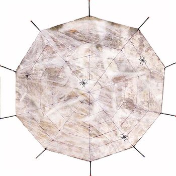 Toile d'araignée géante avec 4 araignées (12 pcs)