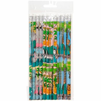 CRAYONS ANIMAUX DE LA JUNGLE (12 pcs)