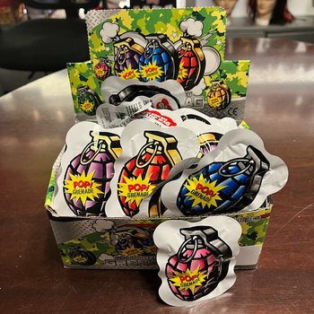 Pr&eacute;sentoir de sachets p&eacute;tards grenades (100 pi&egrave;ces)