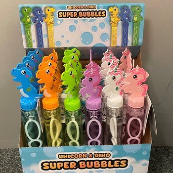 B&acirc;tons &agrave; Bulles Licorne & Dinosaure - 120ml - 24 Pi&egrave;ces