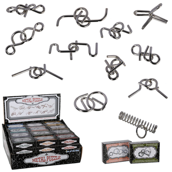 CASSE-TÊTES EN MÉTAL EN PRÉSENTOIR (48 pcs.)