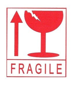 Étiquette FRAGILE / Autocollants Fragile (45 feuillets)