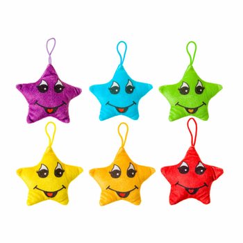 ÉTOILES EN PELUCHE JOYEUSES - 12 cm (24 pcs)