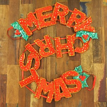 GUIRLANDE DE NOËL DE LUXE MERRY CHRISTMAS (6 pièces)
