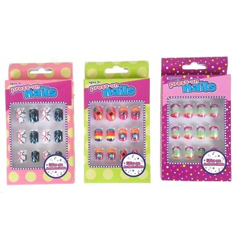 Faux ongles adhésifs pour enfants (12 pièces)