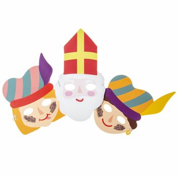 SINTERKLAAS - MASQUES DE SAINT-NICOLAS ET PIET EN MOUSSE (48 pcs)