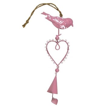 D&Eacute;CORATION &Agrave; SUSPENDRE - OISEAU SUR C&OElig;UR (6 pcs)