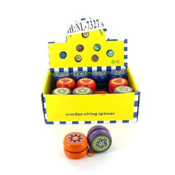 Yoyos en Bois Colorés Rigolos (Lot de 24)