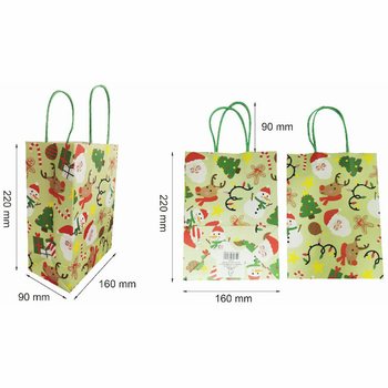 Sacs Cadeaux de No&euml;l en Papier (12 pi&egrave;ces)