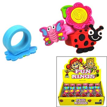 Bagues pour Enfants en Présentoir - Modèle Insectes (24 pcs)