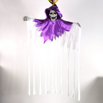 PERSONNAGE SUSPENDU D'HALLOWEEN - VIOLET/BLANC (6 pcs)
