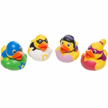 Mix de Canards de Bain Super-h&eacute;ros - 5x5 cm (4 pcs)