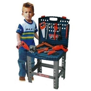 Établi de bricolage jouet en mallette