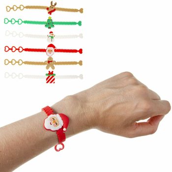 Bracelets de No&euml;l en silicone pour enfants (12 pi&egrave;ces)