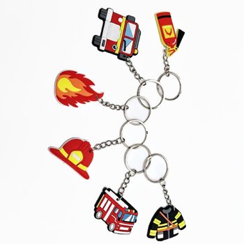 Porte-cl&eacute;s de Pompier - Assortiment (48 pcs)